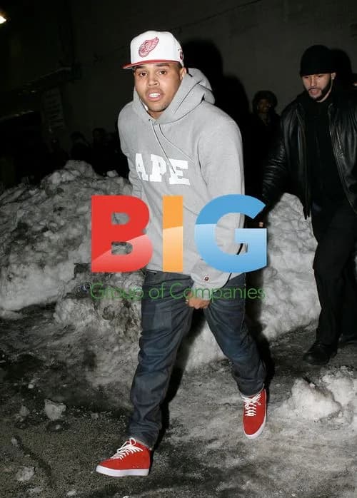 Chris Brown Leaving NYC Nightclub