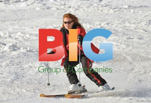 Sarah Ferguson and Princess Eugenie Skiing with Friends