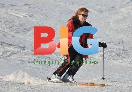 Sarah Ferguson and Princess Eugenie Skiing