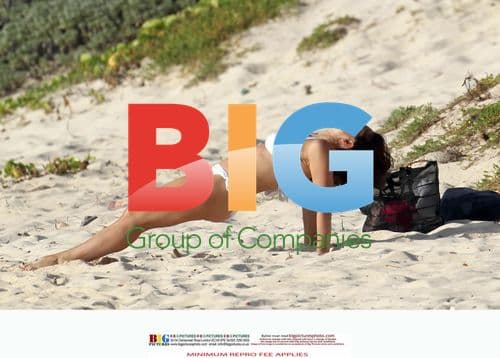 Clare Nasir in White Bikini, Caribbean