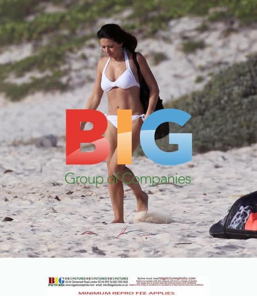 Clare Nasir in White Bikini on Caribbean Vacation