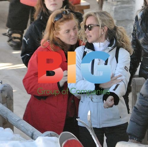 Sarah Ferguson and Princess Eugenie Skiing in Switzerland