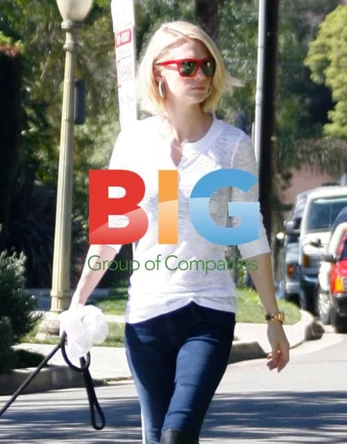 January Jones Walking Dog in LA