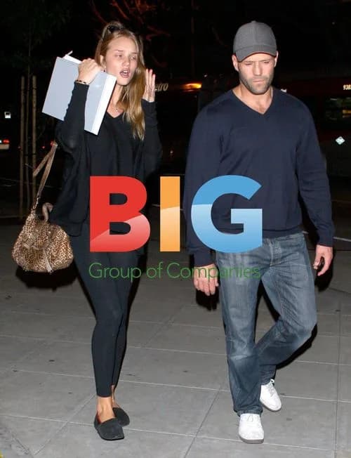 Rosie Huntington-Whiteley and Jason Statham Leaving Restaurant