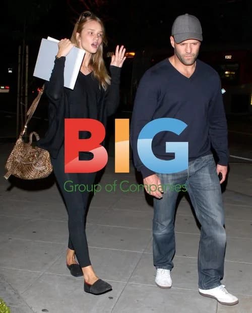 Rosie Huntington Whiteley and Jason Statham Leave Kitson