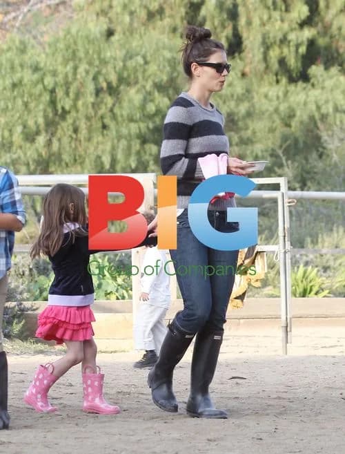 Katie Holmes and Suri at Equestrian Center