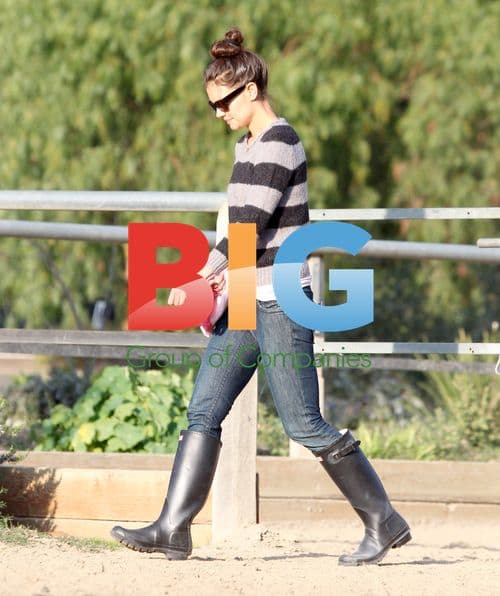 Katie Holmes and Suri at Equestrian Center