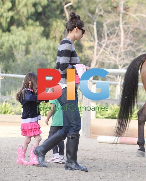Katie Holmes and Suri at Equestrian Center