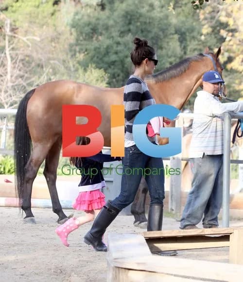 Katie Holmes and Suri at Equestrian Center