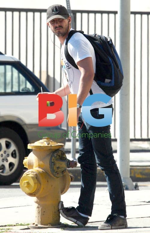 Shia LaBeouf Walks Around Santa Monica