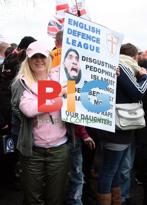English Defence League March in Luton