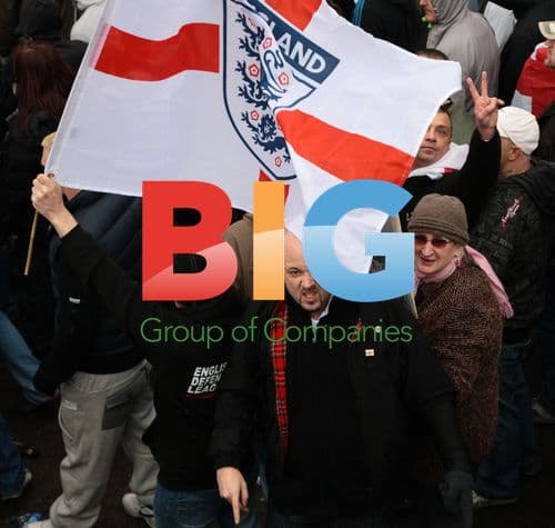 English Defence League March in Luton