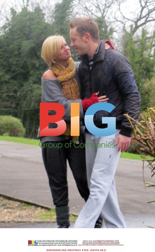 Kerry Katona and Dan Whiston Cozy in Park