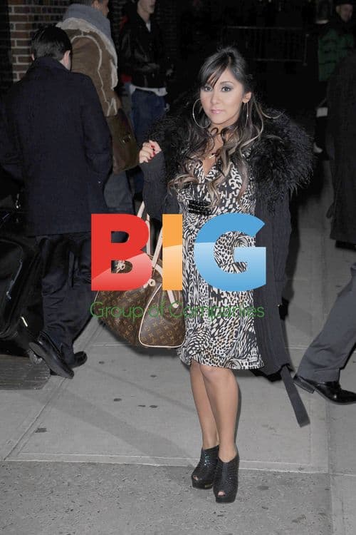 Snooki Tapes 'The Late Show' in NYC