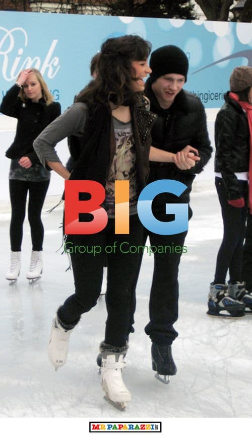 Chris Fountain Ice Skating with Mystery Girl