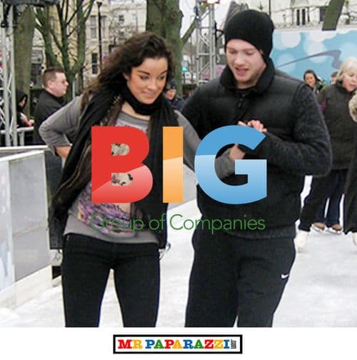 Chris Fountain ice skating with mystery girl