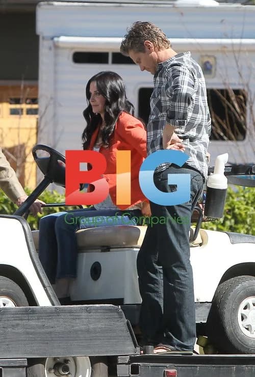 Courteney Cox on "Cougar Town" Set