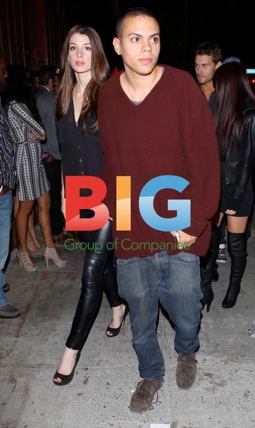 Evan Ross and Cora Skinner leaving Las Palmas