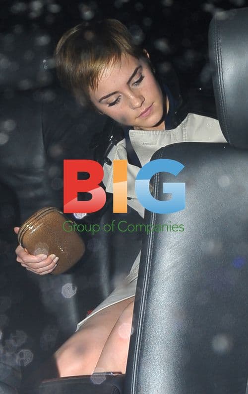 Emma Watson and Harvey Weinstein leaving Mahiki nightclub