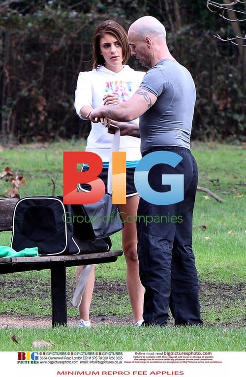 The Apprentice's Liz Locke exercises in park