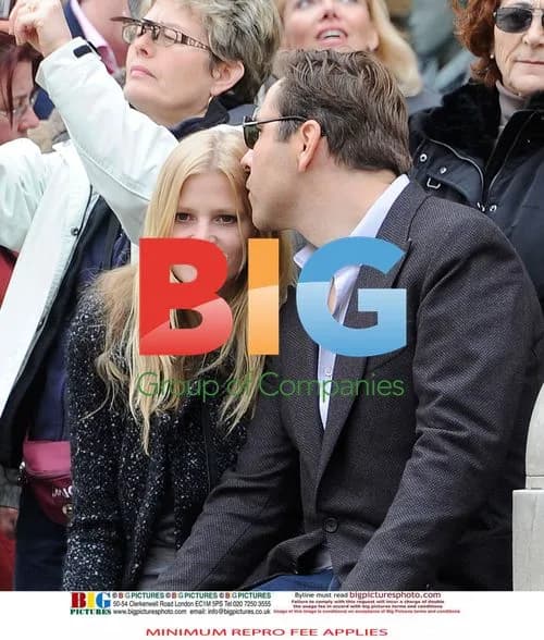 Lara Stone and David Walliams in Rome