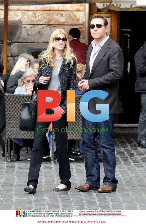 Lara Stone and David Walliams in Rome
