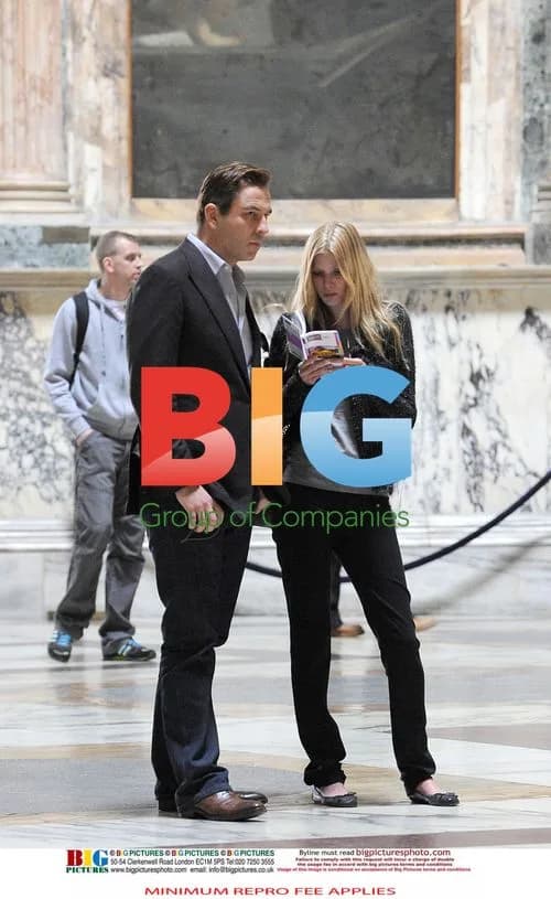Lara Stone and David Walliams in Rome