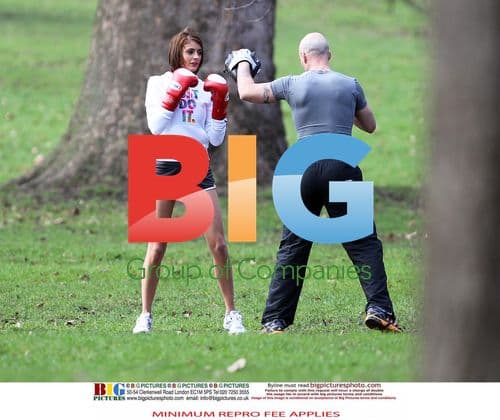 Liz Locke and Trainer Exercise in London Park