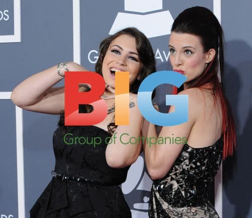 Sophie Simmons and Calico Cooper at 53rd Grammys