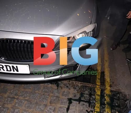Katie Price's Driver Hits Bollard