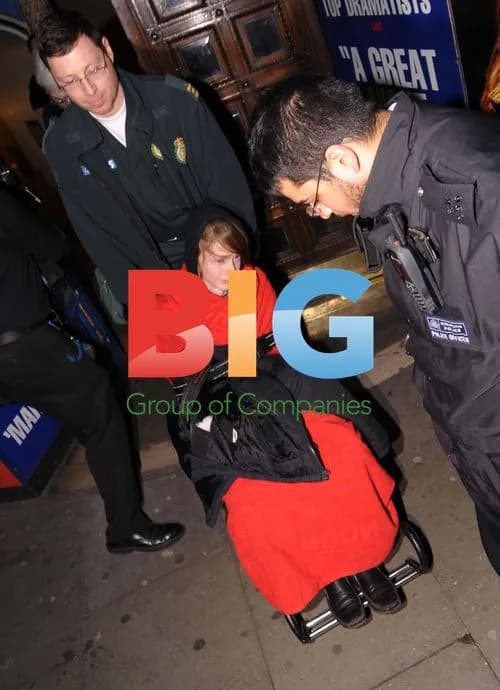 Katie Price's Driver Crashes into Bollard