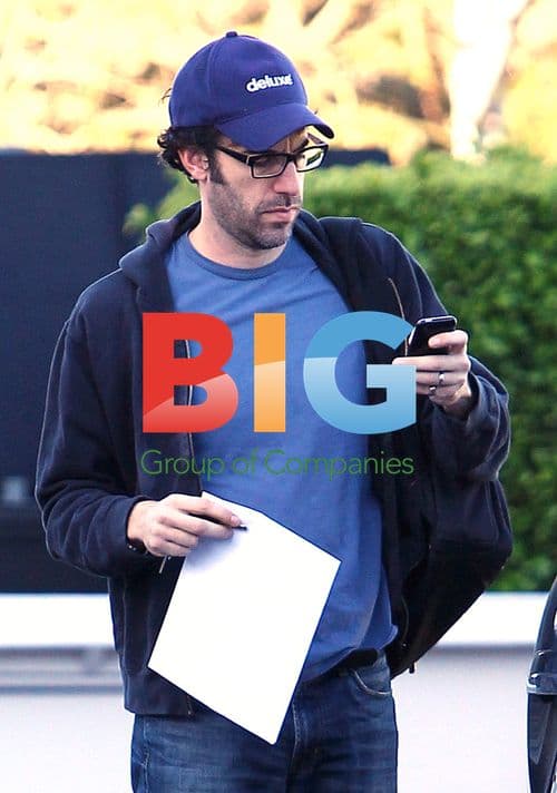 Sacha Baron Cohen with script in Los Angeles