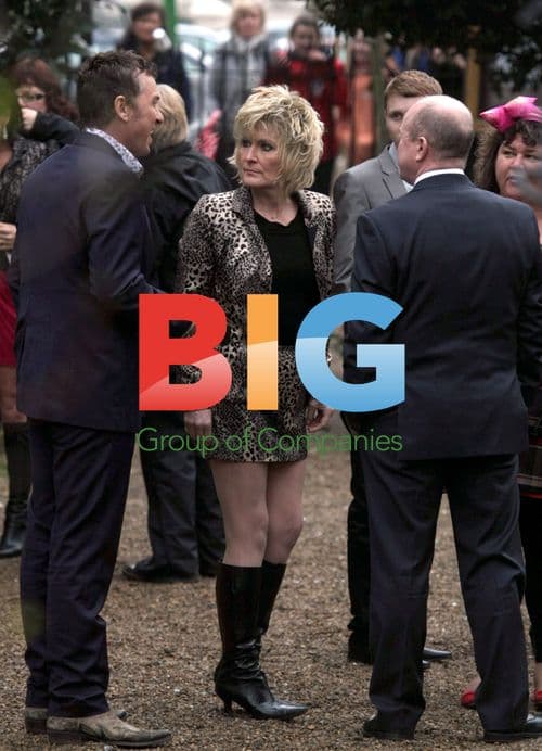 Linda Henry filming Eastenders wedding scenes