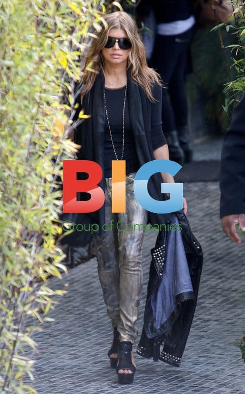 Fergie Lunches at Coral Tree in Santa Monica