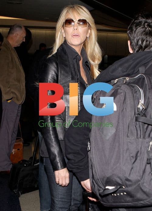 Dina Lohan and Kids Arrive at LAX to Visit Lindsay