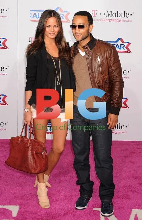 Christine Teigen and John Legend at 2011 NBA All-Star Game