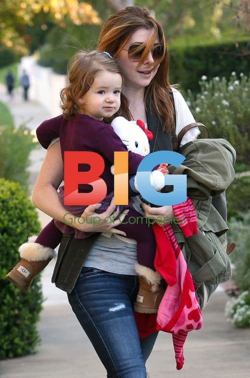 Alyson Hannigan and daughter Satyana in Santa Monica
