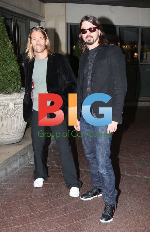 Foo Fighters' Dave Grohl and Taylor Hawkins at Soho Hotel