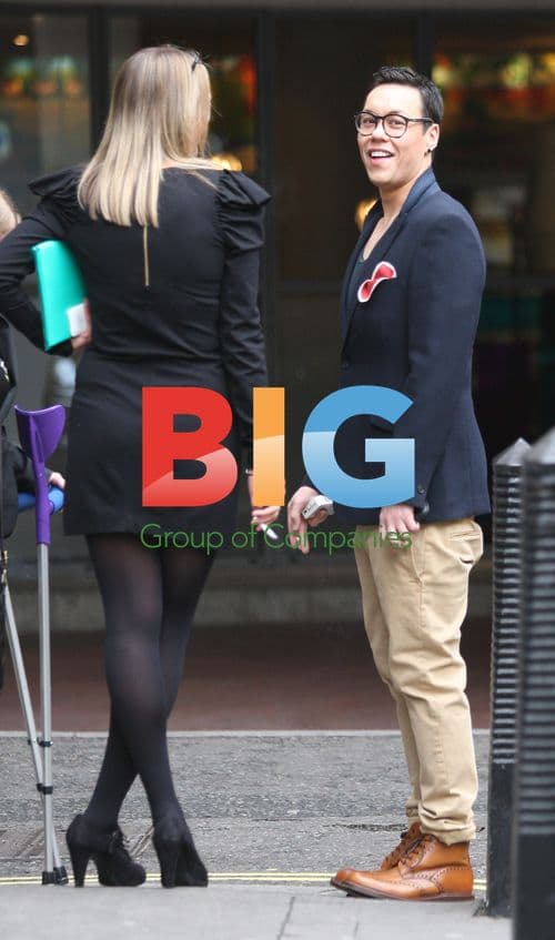 Gok Wan Seen Talking Outside London Hotel