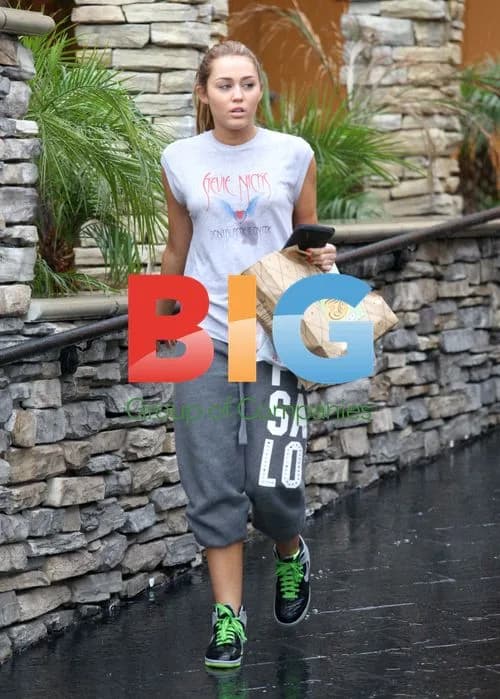 Miley Cyrus Shopping in Rain
