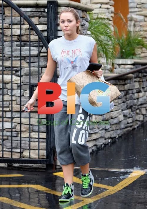 Miley Cyrus Shopping in LA Rain