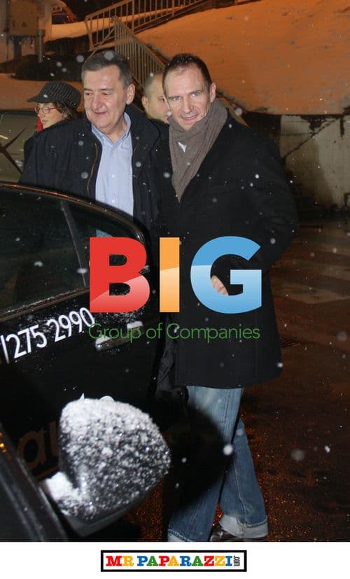 Ralph Fiennes Arrives in Belgrade for 'Coriolanus' Premiere