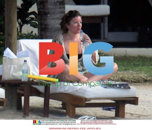 Karen Brady on holiday in Mauritius