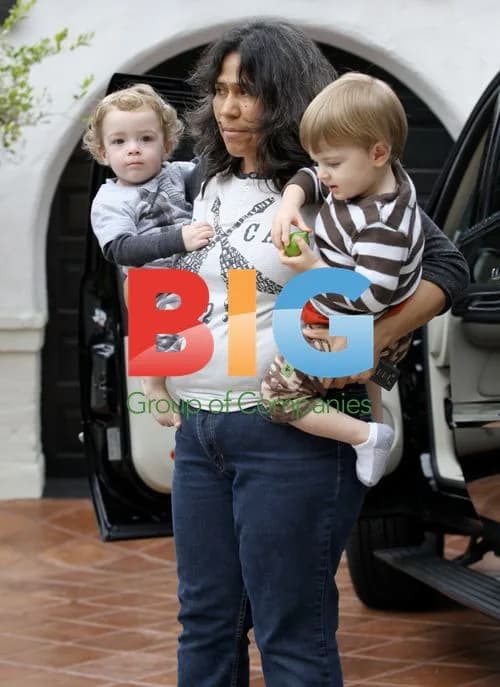 Charlie Sheen's Sons Bob & Max With Nanny