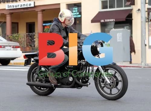 Olivier Martinez Rides Motorcycle in LA
