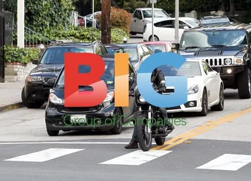 Olivier Martinez Riding Motorcycle in West Hollywood