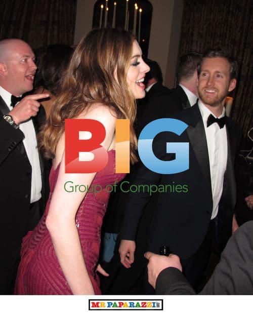 Anne Hathaway Celebrates Oscar Win at Weinstein Party