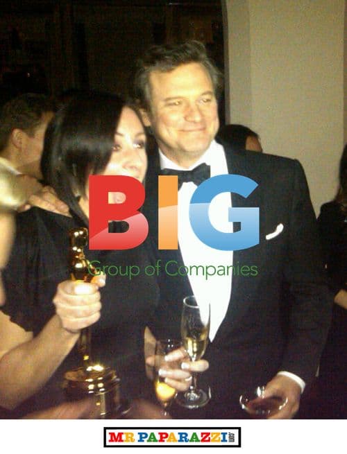 Colin Firth and Livia Firth at Weinstein Oscar Party