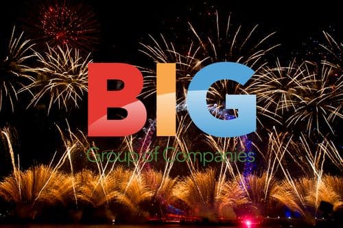 Fireworks at London Eye, New Year's 2010