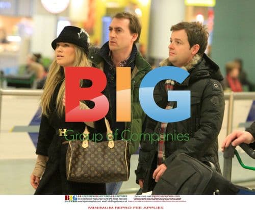 Declan Donnelly and Georgie Thompson at Heathrow